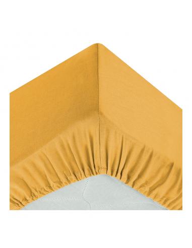 ATMOSPHERA Sabana ajustable color mostaza 160x200cm - Imagen 1