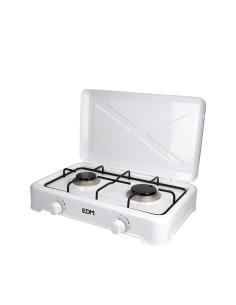Cocina de gas esmaltada 2 fuegos 46x30x12cm edm 8425998074208 07420 EDM