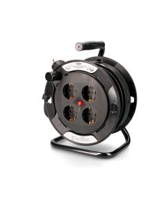 Enrollacables profesional con protector termico 3 x1,5 15mts 4 tomas t/tl edm 8425998201109 20110 EDM