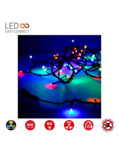 Guirnalda luminosa easy-connect 4m  60 leds multicolor 30v (ip44 interior-exterior) edm total 1,08w 8425998712537 71253 EDM 2