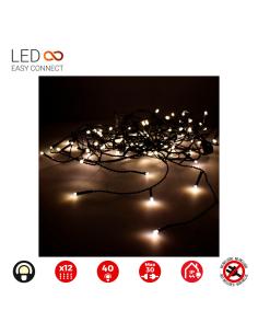Cortina icicle easy-connect 2x0,5m 12 tiras  blanco calido 30v (interior-exterior) edm total 0,72w 8425998712667 71266 EDM