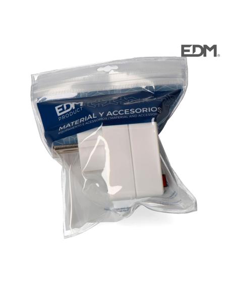 Clavija adaptadora con interruptor envasada edm 8434259000757 E40048 EDM