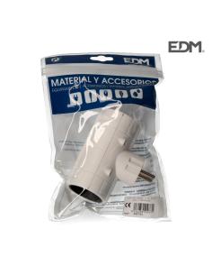 Clavija doble t/tl 16a 250v envasado edm 8434259000771 E40061 EDM 2