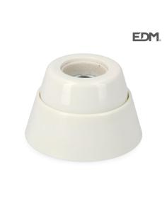 Portalamparas e27 zocalo recto porcelana envasada edm 8434259001631 E44043 EDM