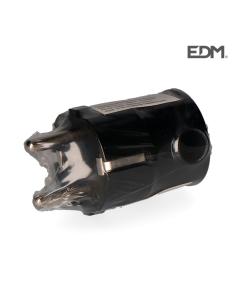 Clavija schuko t/tl s/lateral 4,8mm negra retractilada edm 8425998400052 R40005 EDM 2