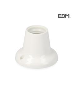 Portalamparas zocalo recto e27 retractilado edm 8425998440072 R44007 EDM