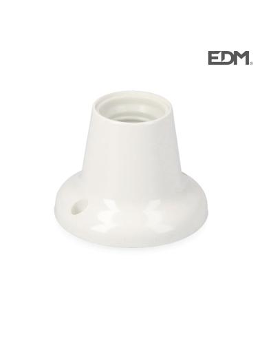 Portalamparas zocalo recto e27 retractilado edm 8425998440072 R44007 EDM