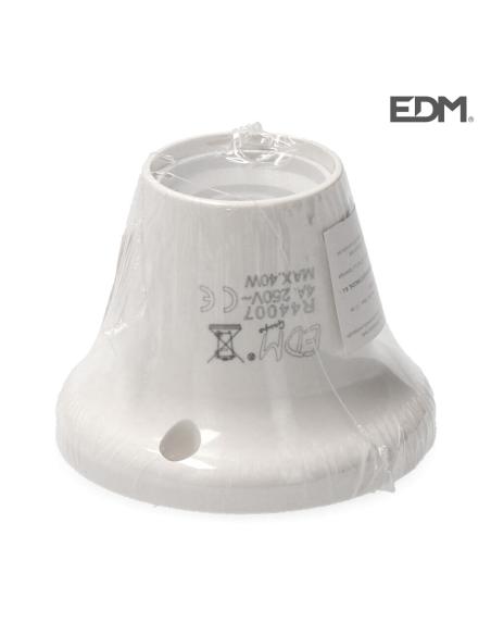 Portalamparas zocalo recto e27 retractilado edm 8425998440072 R44007 EDM