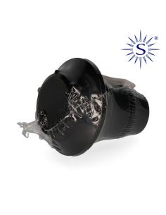 Portalamparas e-14 semi-roscado + arandela retractilado negro 8425998440119 R44011 EDM 2