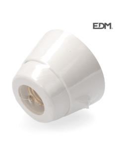 Portalamparas e27 zocalo recto porcelana retractilado edm 8425998440430 R44043 EDM 2