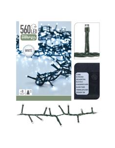 Guirnalda "tipo espino" multifuncion 560 leds luz fria (ip44 exterior) 14m 8711295336522 71196 EDM 2