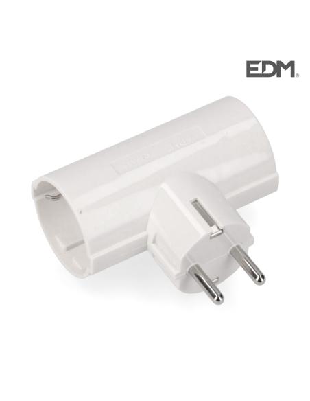 Clavija doble con baquelita envasado t/tl 16 a 250 v edm 8434259006568 E40032 EDM