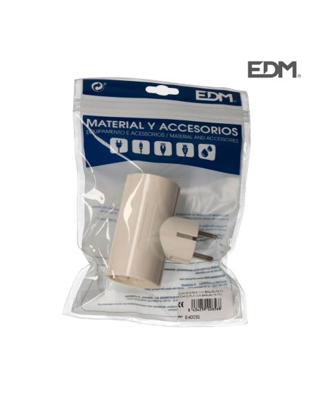 Clavija doble con baquelita envasado t/tl 16 a 250 v edm 8434259006568 E40032 EDM