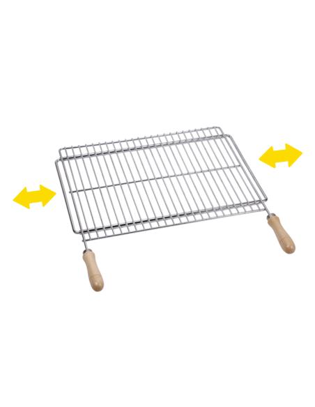 Parrilla barbacoa extensible 60x40cm acero zincado 8423171027249 73812 SAUVIC