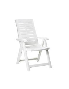 Sillon plegable. color: blanco 60x61x109cm modelo: multiposicionnes progarden 8009271850019 75304 IPAE PRO GARDEN