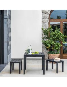 Mesa cuadrada de jardin color: negro 78x78x72cm modelo: bali ipae progarden 8009271020306 75310 IPAE PRO GARDEN 2