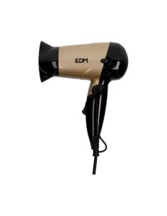 Secador de cabello de viaje. bi-tension. 1000-1200w. 5,5x18x19cm edm 8425998076349 07634 EDM
