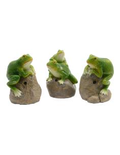 Rana con sensor y sonido 3 modelos surtidos 8x7.4x11.5cm euro/u 8718532794510 73130 DECORIS
