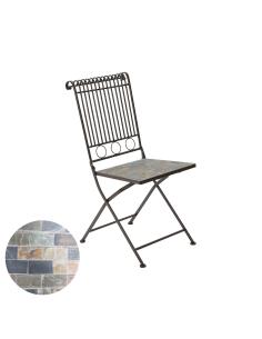 Silla metálica/mosaico color: marron 39x39x90cm modelo stuttgart para exterior 8711277643297 75336 EDM