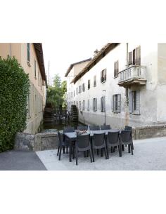 Mesa extensible para exterior de polipropileno. color: antracita 72x150/220x90cm ipae progarden 8009271014725 75316 IPAE PRO GAR 2