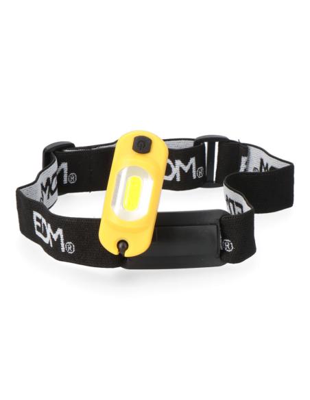Linterna de cabeza frontal recargable 1 led cob 1w 3,7v 250mah edm 8425998363869 36386 EDM
