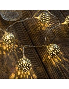 Guirnalda a pilas fija 10 leds con bolas color blanco luz blanco calido 1,3m 8718158706621 71316 DECORATIVE LIGHTING 2