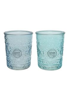 Vaso de cristal con relieve ø8.3x10.3cm 350ml 8719152854332 83259 KICHEN GOODS & MORE