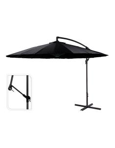 Parasol excentrico altura maxima 3m ø300cm color: negro 8719202996968 81910 AMBIANCE