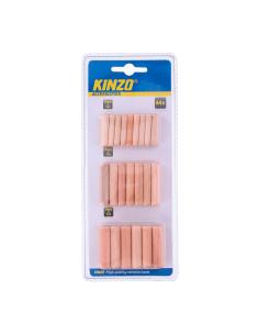 Pack 44 clavijas  de madera 1,8x0,6cm, 1,4x 0,8cm 1,2x1cm 8711252544120 08174 KINZO