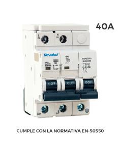 Iga 2p 40a c 10ka prot.sobretension permanente segun normativa en-50550 y transitorio 5-15ka 275v 8033032224467 02515 REVALCO