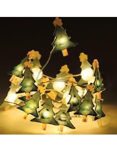 Guirnalda a pilas fija 20 leds decorativos motivos navideños 1,05m 8719202306576 71388 EDM