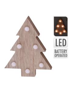 Figura de madera decorativa motivos navidad con led 10x3x13cm 8719987269172 72060 HOME & STYLING