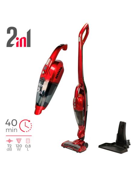 Aspiradora escoba sin cable 2 en 1 22,2v 120w 30x23,5x118cm edm 8425998076943 07694 EDM
