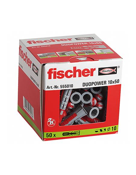 Pack 50  duopower 10x50 caja 50 unidades 555010 fischer 4048962235586 96152 FISCHER