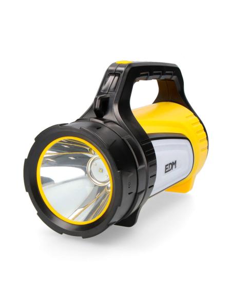 Linterna multifuncion largo alcance. portatil luz principal 10w + lateral 3w y power bank 350lm edm 8425998364415 36441 EDM