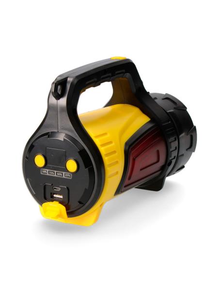 Linterna multifuncion largo alcance. portatil luz principal 10w + lateral 3w y power bank 350lm edm 8425998364415 36441 EDM