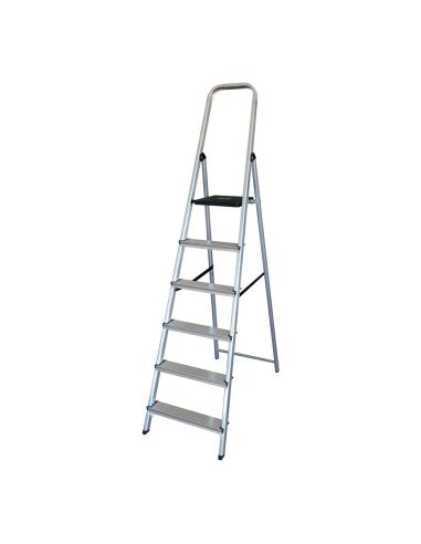 Escalera domestica aluminio 6 peldaños edm 8425998750553 75055 EDM