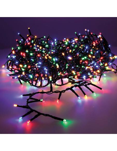 Guirnalda led compact parpadeante multicolor - blanco calido 14m 500l 8719152179602 72248 LUMINEO