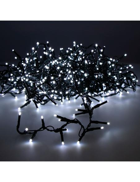 Guirnalda led compact parpadeante exterior blanco frio 16m 500l cable verde 8718533402520 72261 LUMINEO