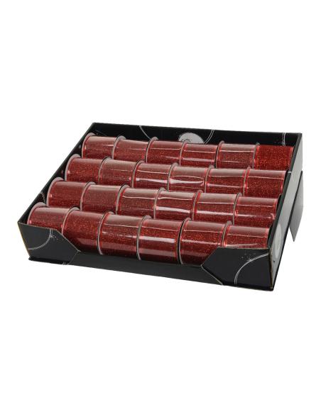 Lazo con purpurina rojo 270x6,3cm 8720194472248 72282 DECORIS