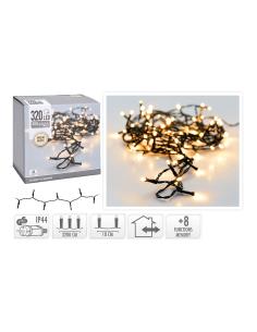 Guirnalda multifuncion 320 leds blanco calido 220v 27m ip44 8719202259698 72089 EDM 2