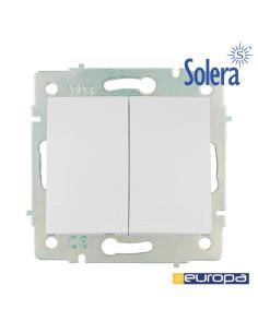 Doble conmutador/interruptor 10ax250v marco apartes.europa solera erp12qc 8423220094314 42915 SOLERA