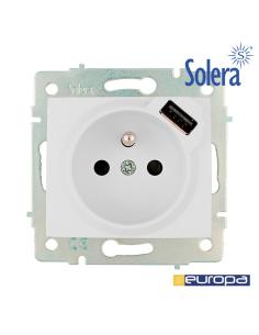 Base bipolar con t/t lateral 16a 250v con usb con obturador s.europa solera erp60fusb 8423220209213 42941 SOLERA