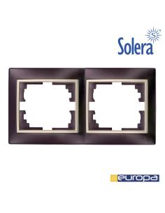 Marco para 2 elementos horizontal negro y perla 154x81x10mm s.europa solera erp72nu 8423220076877 42955 SOLERA