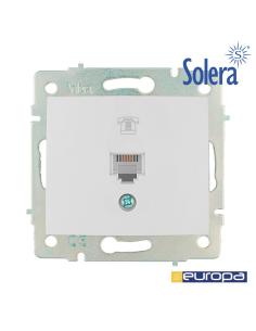 Toma de telefono rj11 de empotrar 83x81mm s.europa solera erp84 8423220094390 42965 SOLERA