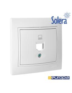 Tapa + chasis para toma de datos rj45 con marco s.europa solera erp88/1u 8423220220881 42995 SOLERA