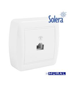 Toma de telefono tj11 (4 vias) 74x72x28mm.s. mural solera mur84u 8423220082717 42990 SOLERA