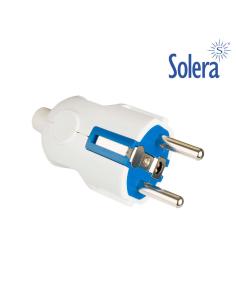 Clavija 2p+t 16a 250v blanco (retractilado) solera 1428 8423220216877 44047 SOLERA