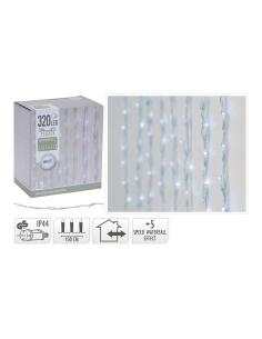 Cortina 320 leds blanco frio con 5 funciones 1x2m 8719987253874 72310 EDM
