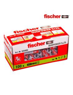 Pack 100 tacos duo power 5x25 555005 fischer 4048962235555 96328 FISCHER